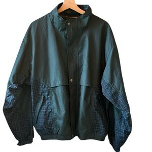 Sun Mountain Sports Vtg Green Plaid Chore Jacket Sz L